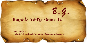 Bogdánffy Gemella névjegykártya